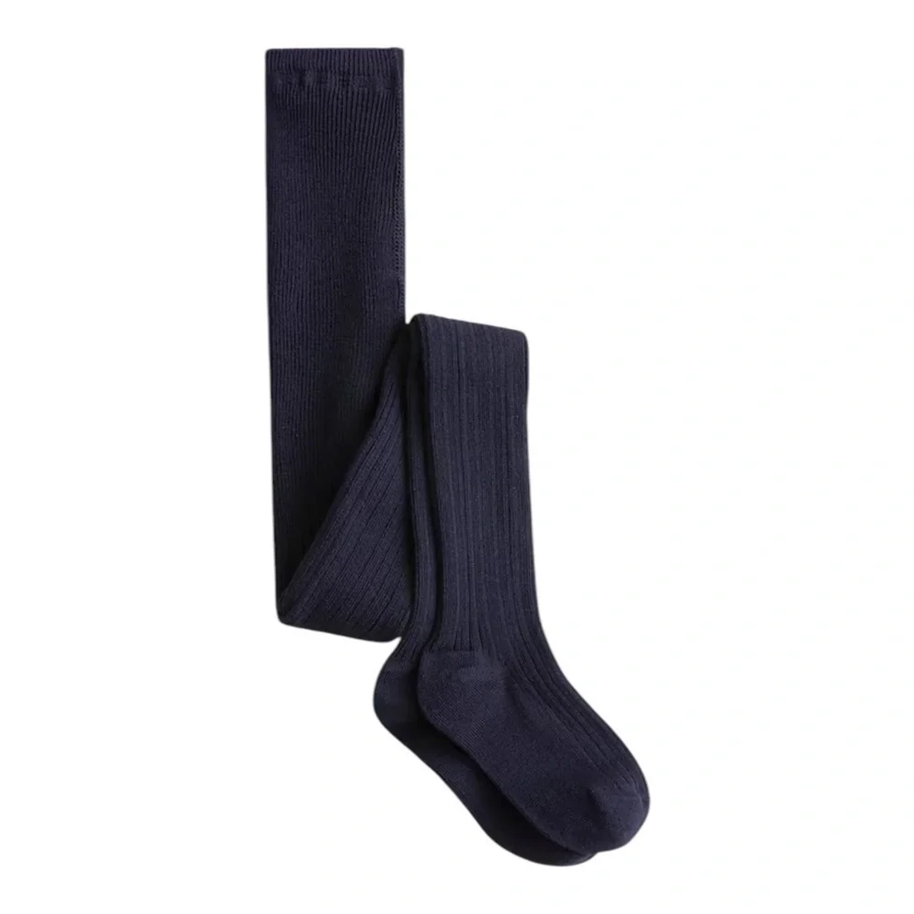 J Crew Crewcuts Navy Blue Ribbed Tights Girls Size Small